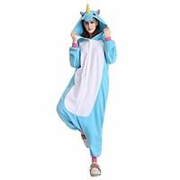 Kigurumi Pajamas Flying Horse Festival/Holiday Animal Sleepwear Halloween Pink Blue Animal Print Velvet Mink Kigurumi ForUnisex Female