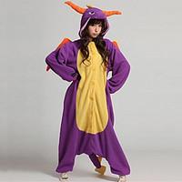 Kigurumi Pajamas Dinosaur Leotard/Onesie Festival/Holiday Animal Sleepwear Halloween Purple Patchwork Coral fleece Kigurumi For Unisex