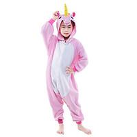 Kigurumi Pajamas Flying Horse Leotard/Onesie Festival/Holiday Animal Sleepwear Halloween Pink Blue Solid Polar Fleece Kigurumi For Kid