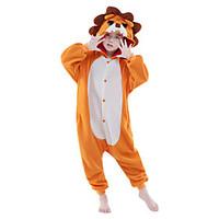 Kigurumi Pajamas New Cosplay Lion Leotard/Onesie Festival/Holiday Animal Sleepwear Halloween Orange Solid Polar Fleece Kigurumi For Kid