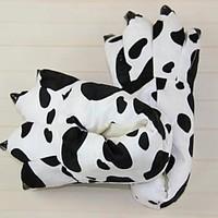 Kigurumi Pajamas Milk Cow Shoes Slippers Festival/Holiday Animal Sleepwear Halloween White Black Animal Print Cotton Polyester Slippers