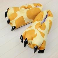 Kigurumi Pajamas Giraffe Shoes Slippers Festival/Holiday Animal Sleepwear Halloween Yellow Animal Print Cotton Polyester Slippers For