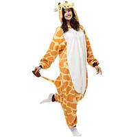 Kigurumi Pajamas Giraffe Leotard/Onesie Festival/Holiday Animal Sleepwear Halloween Yellow Patchwork Polar Fleece Kigurumi For Unisex