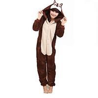 Kigurumi Pajamas Chipmunk Mouse Leotard/Onesie Festival/Holiday Animal Sleepwear Halloween Patchwork Coral fleece Kigurumi For Unisex