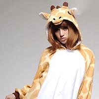 Kigurumi Pajamas Giraffe Leotard/Onesie Festival/Holiday Animal Sleepwear Halloween Orange Patchwork Coral fleece Kigurumi For Unisex