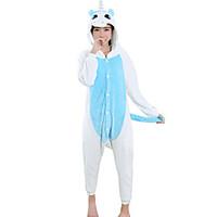 Kigurumi Pajamas Unicorn Leotard/Onesie Festival/Holiday Animal Sleepwear Halloween Blue Patchwork FlannelCosplay Costumes Halloween