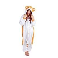 Kigurumi Pajamas Anime Leotard/Onesie Festival/Holiday Animal Sleepwear Halloween White Patchwork Polar Fleece Kigurumi For Unisex