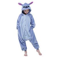 Kigurumi Pajamas New Cosplay Monster Leotard/Onesie Festival/Holiday Animal Sleepwear Halloween Sky Blue Patchwork Polar Fleece Kigurumi