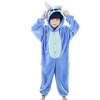 Kigurumi Pajamas Anime Leotard/Onesie Festival/Holiday Animal Sleepwear Halloween Pink Blue Patchwork Coral fleeceCosplay Costumes