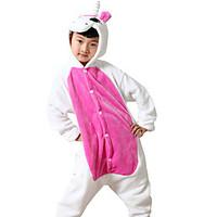 Kigurumi Pajamas Unicorn Leotard/Onesie Festival/Holiday Animal Sleepwear Halloween Animal Print Flannel Cosplay Costumes ForHalloween Kid