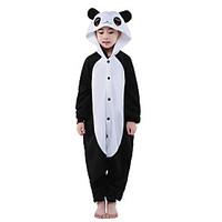 Kigurumi Pajamas New Cosplay Panda Leotard/Onesie Festival/Holiday Animal Sleepwear Halloween Black/White Patchwork Polar Fleece Kigurumi