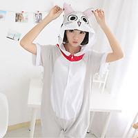 Kigurumi Pajamas Cat Leotard/Onesie Festival/Holiday Animal Sleepwear Halloween Patchwork Cotton Kigurumi For Unisex Carnival