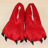 Kigurumi Pajamas Fox Shoes Slippers Festival/Holiday Animal Sleepwear Halloween Red Solid Cotton Polyester Slippers For Unisex Halloween