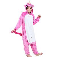 Kigurumi Pajamas Flying Horse Leotard/Onesie Festival/Holiday Animal Sleepwear Halloween Fuschia Flannel Cosplay Costumes ForUnisex