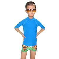 Kid\'s Dive Skins Wetsuit Skin Ultraviolet Resistant Chinlon Diving Suit Short Sleeve Rash guard Diving Suits Swimwear Tops-Swimming