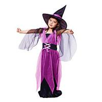 Kids Halloween Cosplay Costume Dress Little Girls Dress Cute Witch Clothing For Masquerade Party Princess Dress Cosplay Costume
