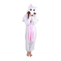 Kigurumi Pajamas Unicorn Leotard/Onesie Festival/Holiday Animal Sleepwear Halloween Pink Patchwork Polar Fleece Kigurumi For Unisex