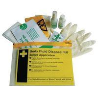 kit body fluid disposal single use