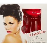 Kissable Katie Price Eau de Parfum Spray and Lip Gloss Charm Set for Her 50 ml