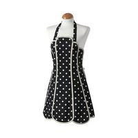 Kitchen Couture Apron, Black/Cream Spot, Cotton