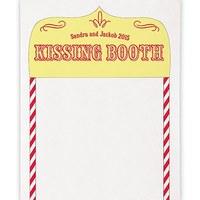 kissing booth personalised photo backdrop