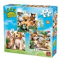 king kng05323 animal world 3 in 1 puzzle