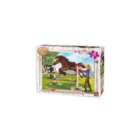 King Kng05295 Girls And Horses Show Jumping Time Puzzle 100-piece