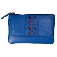 kingsley laser daisy purse blue