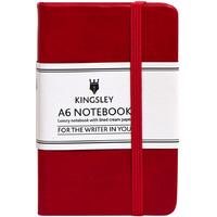 Kingsley Lined Notebook A6 Red