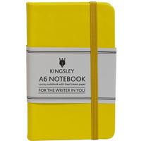 kingsley lined notebook a6 yellow