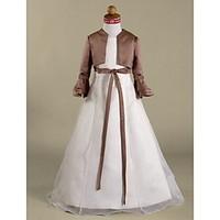 kids wraps shrugs long sleeve satin brown wedding partyevening poet ru ...