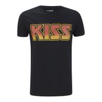 Kiss Men\'s Vintage Flame Logo T-Shirt - Black - S