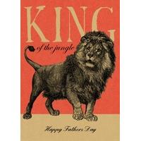 king of the jungle fathers day card