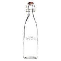 Kilner 1L Clear Glass Square Clip Top Bottle