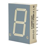 kingbright sa08 11pbwa a 203mm blue led display anode