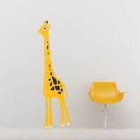 KIDS WALL STICKER in \'Giraffe Height Chart\' design.