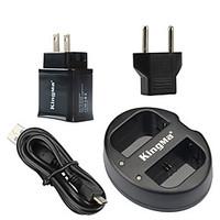 KingMa Dual USB Charger for Canon LP-E6 Battery and Canon EOS 5D2 5D3 70D 6D 7D 7D2 60D with USB Adapter Plug Power