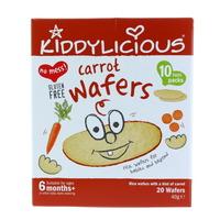 Kiddylicious 6 Month Wafers Carrot 10 Pack