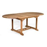 King John Single Extending D-End Teak Table