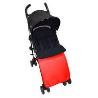 kiddies kingdom deluxe showerproof pushchair footmuff red