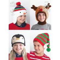 kids novelty hats in king cole dk and chunky 4113