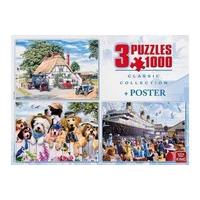 King 3 in 1 1000 Piece Jigsaw Puzzle.