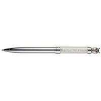 kingsley crystal owl chrome ball pen