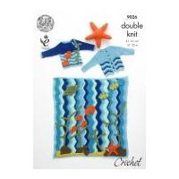 King Cole Baby Under The Sea Blanket, Cardigan & Sweater Drifter Crochet Pattern 9026 DK
