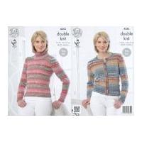 King Cole Ladies Sweater & Cardigan Drifter Knitting Pattern 4253 DK