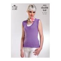 king cole ladies tops smooth knitting pattern 3212 dk