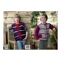 king cole childrens jacket gilet big value knitting pattern 3822 super ...