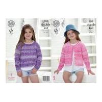 King Cole Girls Sweater & Cardigan Vogue Knitting Pattern 4462 DK