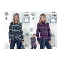 king cole ladies sweaters tabard top big value knitting pattern 4734 c ...