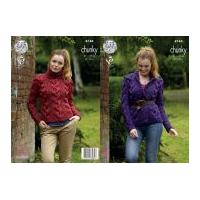 king cole ladies cardigan sweater tweed knitting pattern 4744 chunky